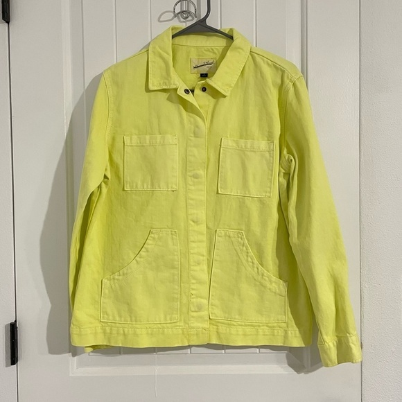 Universal Thread Long Sleeve Yellow Chore Denim Jacket - Picture 2 of 7